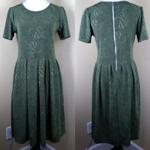 LuLaRoe Amelia Dress textured green